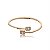 Conjunto de anel e bracelete cravejado de zirconia cristal banho em ouro 18k - Imagem 4