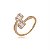 Conjunto de anel e bracelete cravejado de zirconia cristal banho em ouro 18k - Imagem 3