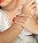 Conjunto de anel e bracelete cravejado de zirconia cristal banho em ouro 18k - Imagem 2