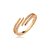 Conjunto de anel e bracelete cravejado de zirconia cristal banho em ouro 18k - Imagem 4