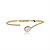 Conjunto de anel e bracelete cravejado de zirconia cristal banho em ouro 18k - Imagem 4