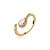 Conjunto de anel e bracelete cravejado de zirconia cristal banho em ouro 18k - Imagem 5