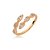 Conjunto de anel e bracelete cravejado de zirconia cristal banho em ouro 18k - Imagem 3