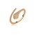 Conjunto de anel e bracelete cravejado de zirconia cristal banho em ouro 18k - Imagem 4