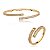 Conjunto de anel e bracelete cravejado de zirconia cristal banho em ouro 18k - Imagem 1