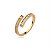 Conjunto de anel e bracelete cravejado de zirconia cristal banho em ouro 18k - Imagem 5