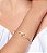 Conjunto de anel e bracelete cravejado de zirconia cristal banho em ouro 18k - Imagem 3
