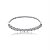 Conjunto de anel e bracelete cravejado de zirconia cristal banho em rodio branco - Imagem 3