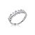 Conjunto de anel e bracelete cravejado de zirconia cristal banho em rodio branco - Imagem 2