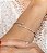 Conjunto de anel e bracelete cravejado de zirconia cristal banho em rodio branco - Imagem 2