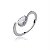 Conjunto de anel e bracelete cravejado de zirconia cristal banho em rodio branco - Imagem 3