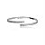 Conjunto de anel e bracelete cravejado de zirconia cristal banho em rodio branco - Imagem 5