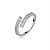 Conjunto de anel e bracelete cravejado de zirconia cristal banho em rodio branco - Imagem 4