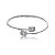 Conjunto de anel e bracelete cravejado de zirconia cristal banho em rodio branco - Imagem 4