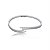 Conjunto de anel e bracelete cravejado de zirconia cristal banho em rodio branco - Imagem 3