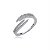 Conjunto de anel e bracelete cravejado de zirconia cristal banho em rodio branco - Imagem 2
