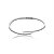 Conjunto de anel e bracelete cravejado de zirconia cristal banho em rodio branco - Imagem 4