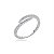 Conjunto de anel e bracelete cravejado de zirconia cristal banho em rodio branco - Imagem 3