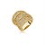 Anel dourado com zirconia cristal banho em ouro 18k - Imagem 1