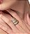 Anel dourado com zirconia cristal banho em ouro 18k - Imagem 2