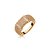 Anel dourado com zirconia cristal banho em ouro 18k - Imagem 1