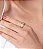 Anel dourado com zirconia cristal banho em ouro 18k - Imagem 3