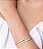 Conjunto de anel e bracelete cravejado de zirconia cristal banho em rodio branco - Imagem 3