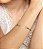 Bracelete de coração cravejado de zirconia cristal banho em rodio branco - Imagem 2