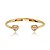 Bracelete de coração cravejado de zirconia cristal banho em ouro 18k - Imagem 1