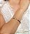 Bracelete cravejado de zirconia cristal banho em ouro 18k - Imagem 2