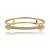Bracelete cravejado de zirconia cristal banho em ouro 18k - Imagem 1
