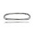 Bracelete liso banho em rodio branco - Imagem 1