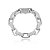 Pulseira cravejada com zirconia cristal banho em rodio branco - Imagem 1