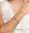 Pulseira cravejada com zirconia cristal banho em ouro 18k - Imagem 2