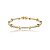 Pulseira cravejada com zirconia cristal banho em ouro 18k - Imagem 1