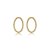 Brinco dourado cravejado de zirconia cristal banho em ouro 18k - Imagem 1