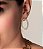 Brinco dourado cravejado de zirconia cristal banho em ouro 18k - Imagem 3