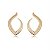 Brinco dourado cravejado de zirconia cristal banho em ouro 18k - Imagem 1