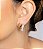 Brinco dourado cravejado de zirconia cristal banho em ouro 18k - Imagem 2