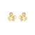 Brinco dourado cravejado de zirconia cristal banho em ouro 18k - Imagem 1
