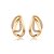 Brinco cravejado de zirconia cristal banho em ouro 18k - Imagem 1