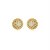 Brinco cravejado de zirconia cristal banho em ouro 18k - Imagem 1