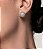 Brinco cravejado de zirconia cristal banho em rodio branco - Imagem 2