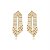 Brinco cravejado de zirconia cristal banho em ouro 18k - Imagem 1