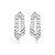Brinco cravejado de zirconia cristal banho em rodio branco - Imagem 1