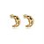 Brinco de argola cravejado de zirconia colorida banho em ouro 18k - Imagem 1