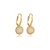 Brinco de argola cravejado de zirconia cristal banho em ouro 18k - Imagem 1