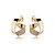 Brinco de argola cravejado de zirconia cristal banho em ouro 18k - Imagem 1