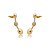 Brinco ear cuff cravejado de zirconia cristal banho em ouro 18k - Imagem 1