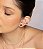 Brinco ear cuff cravejado de zirconia cristal banho em ouro 18k - Imagem 2